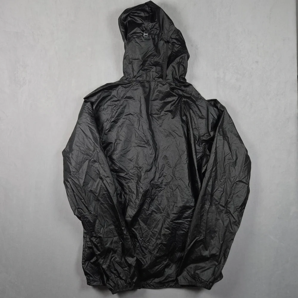 Outdoor Research Helium Wind Hoodie Mens Medium Black Full Zip Nylon Rain Jacket